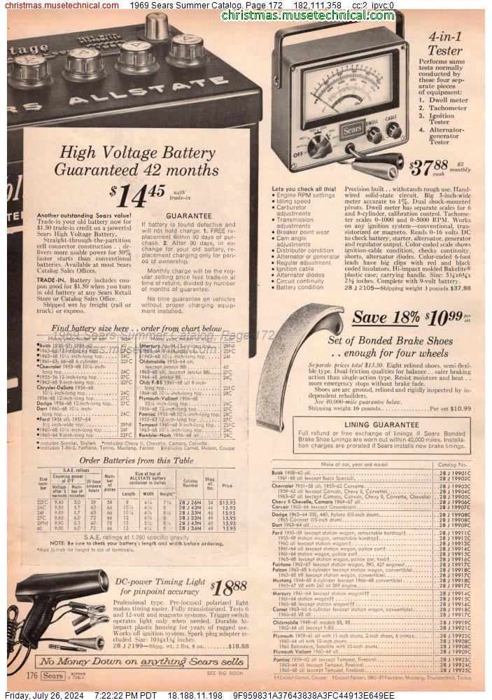 1969 Sears Summer Catalog, Page 172