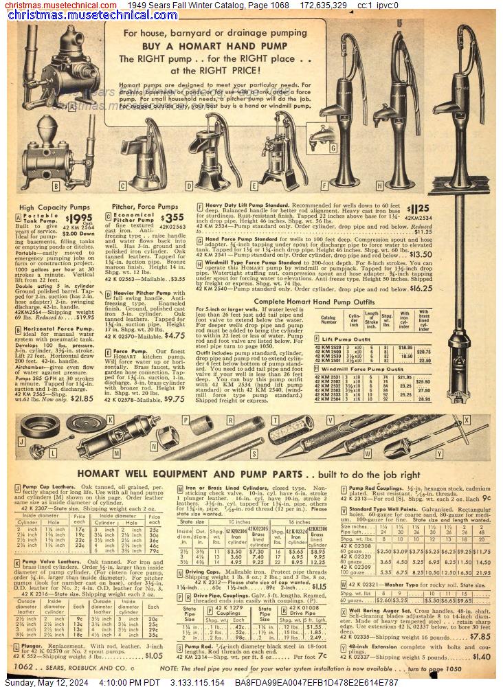 1949 Sears Fall Winter Catalog, Page 1068