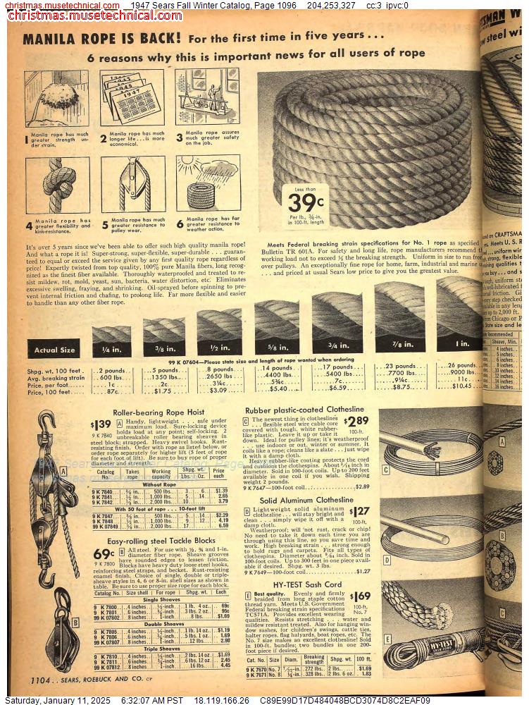 1947 Sears Fall Winter Catalog, Page 1096