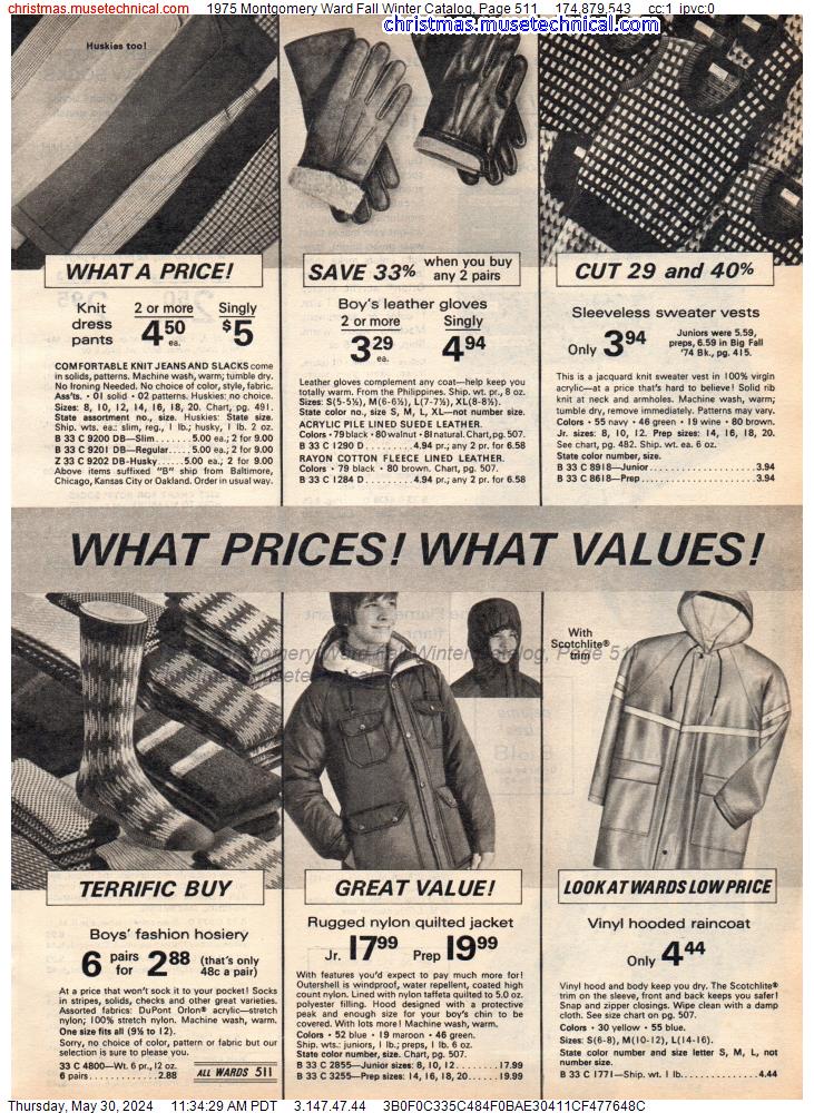 1975 Montgomery Ward Fall Winter Catalog, Page 511