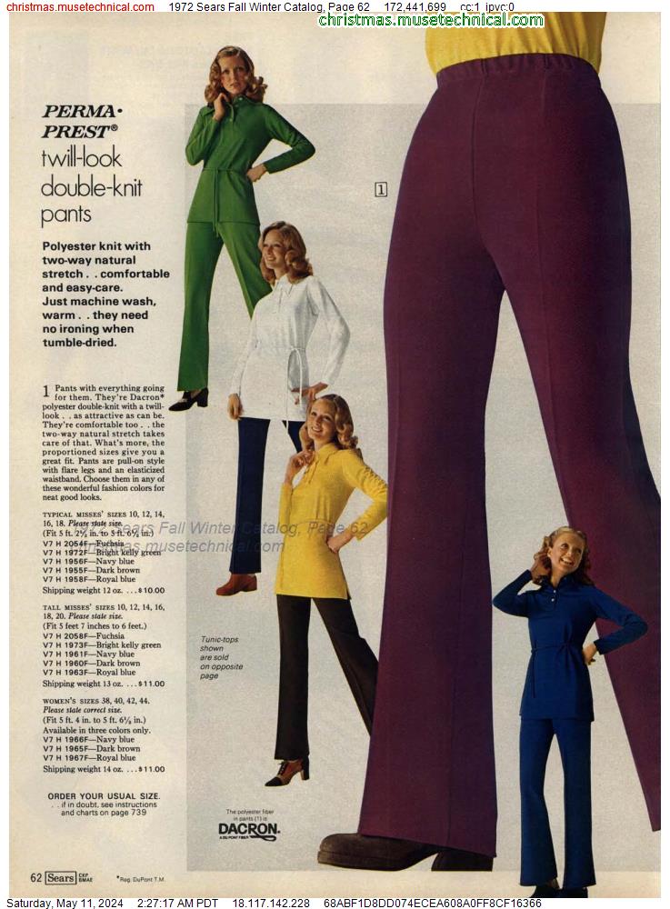 1972 Sears Fall Winter Catalog, Page 62