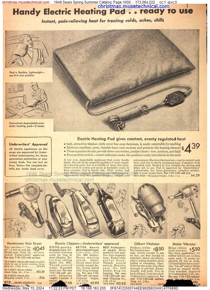 1946 Sears Spring Summer Catalog, Page 1000