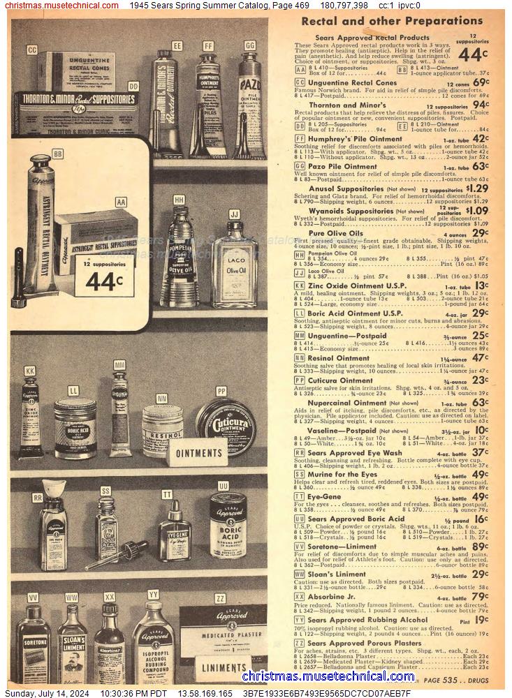 1945 Sears Spring Summer Catalog, Page 469