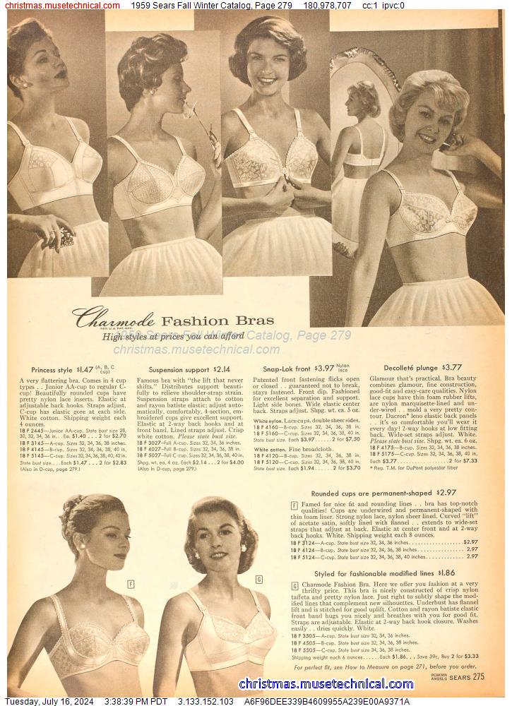 1959 Sears Fall Winter Catalog, Page 279