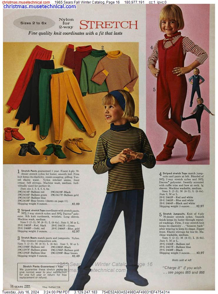 1965 Sears Fall Winter Catalog, Page 16