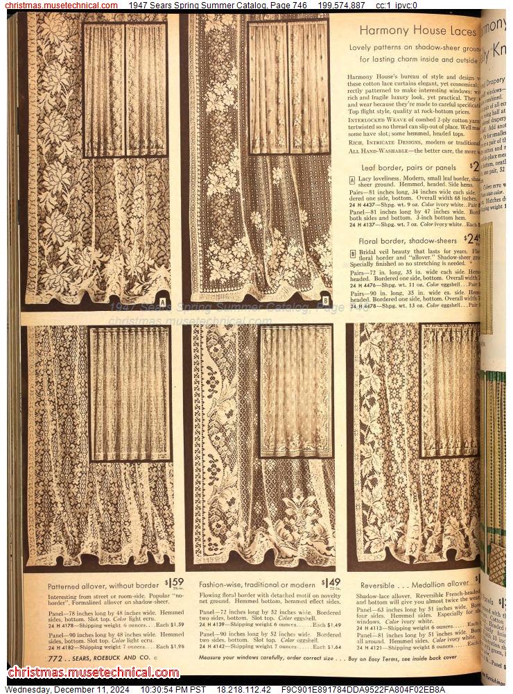 1947 Sears Spring Summer Catalog, Page 746