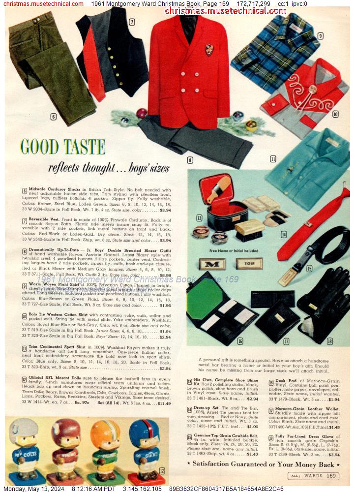 1961 Montgomery Ward Christmas Book, Page 169
