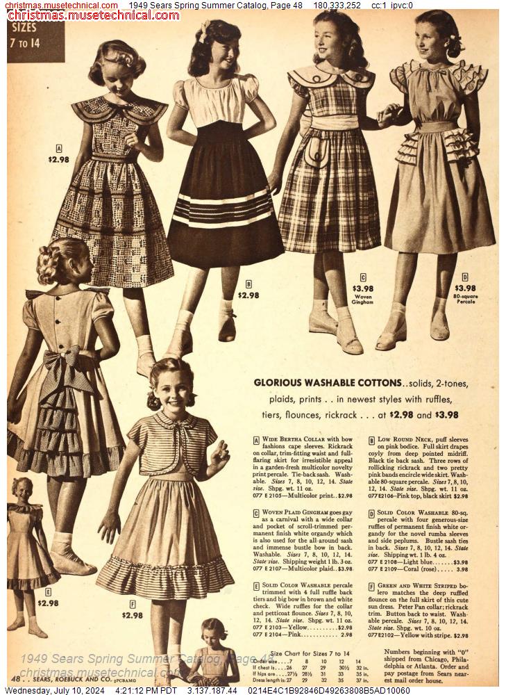 1949 Sears Spring Summer Catalog, Page 48