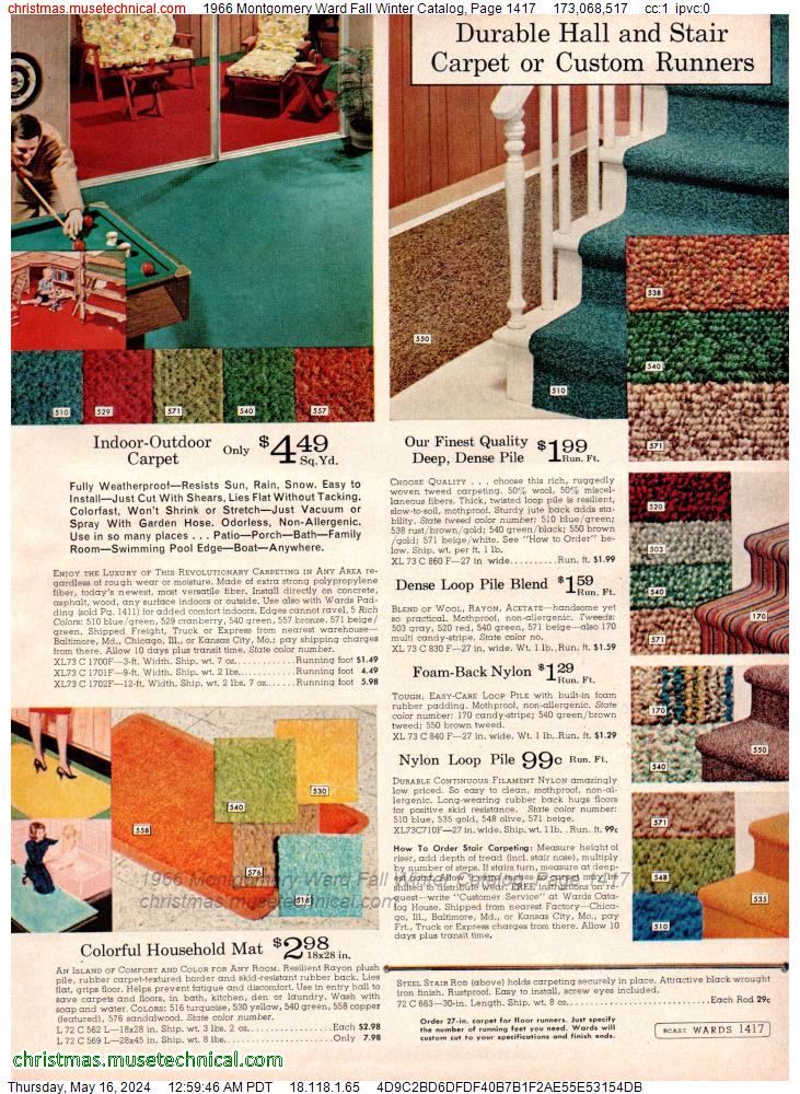 1966 Montgomery Ward Fall Winter Catalog, Page 1417