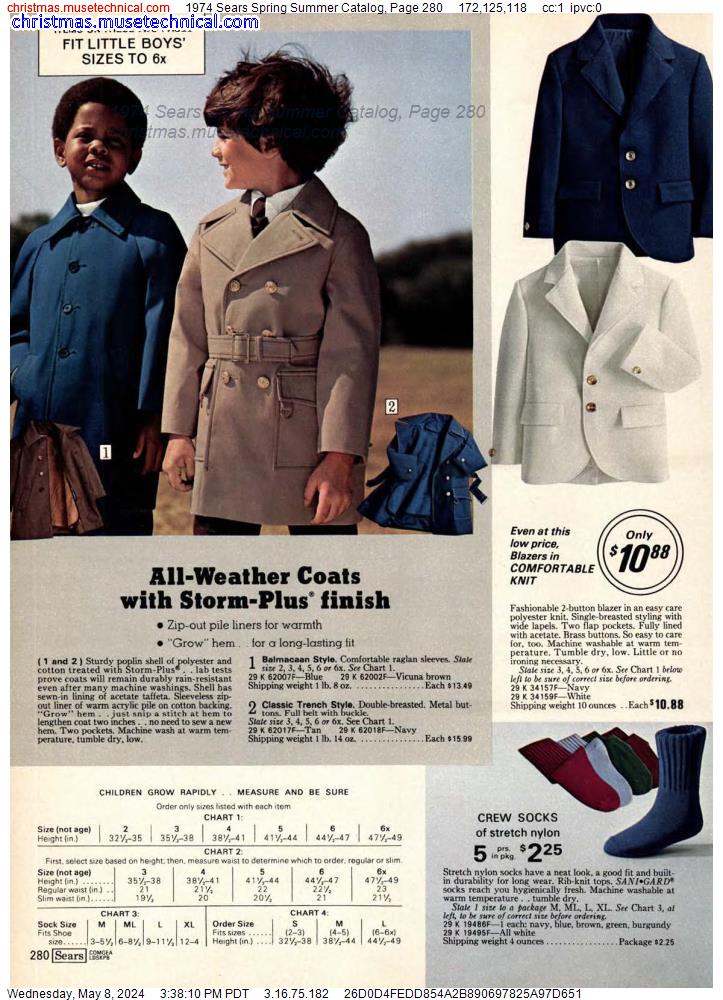 1974 Sears Spring Summer Catalog, Page 280