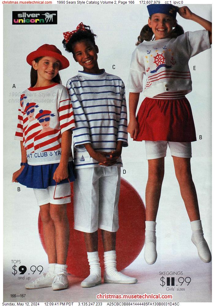 1990 Sears Style Catalog Volume 2, Page 166