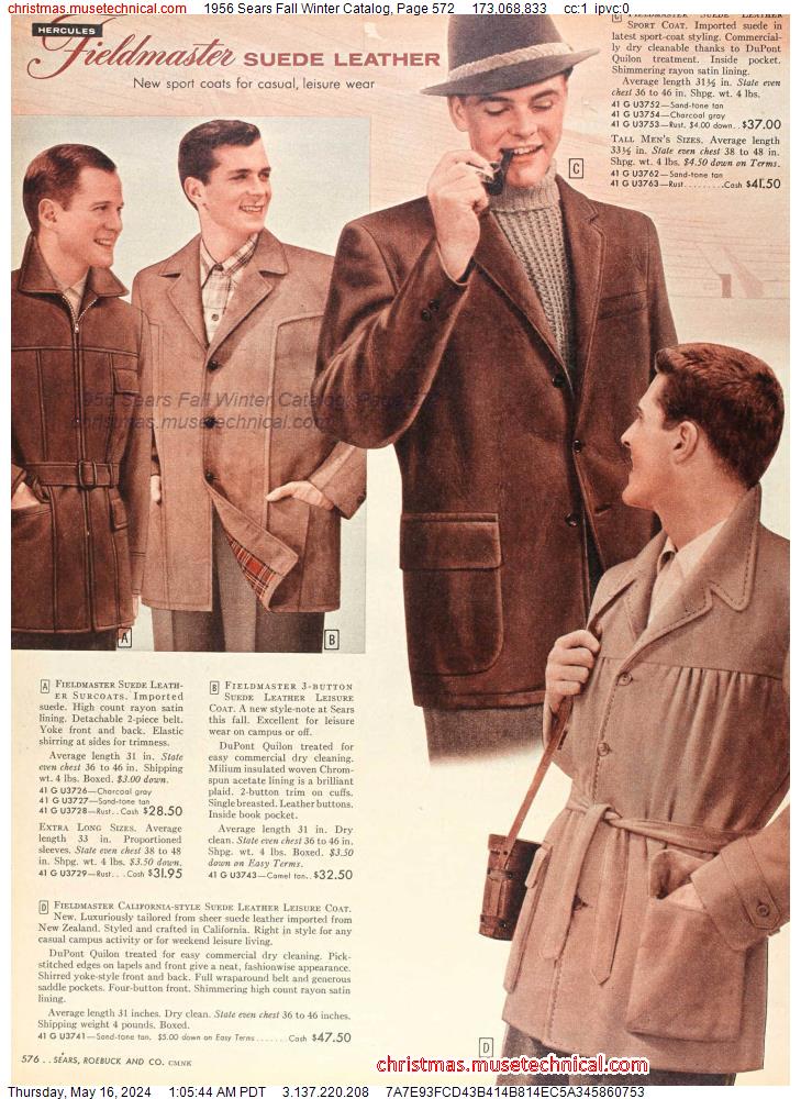 1956 Sears Fall Winter Catalog, Page 572