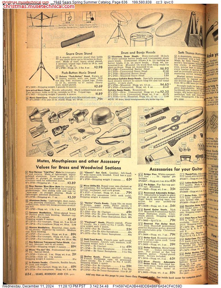 1948 Sears Spring Summer Catalog, Page 636