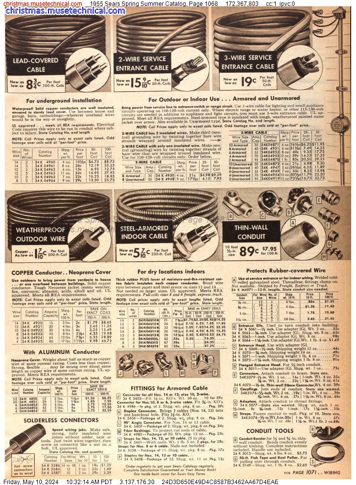 1955 Sears Spring Summer Catalog, Page 1068
