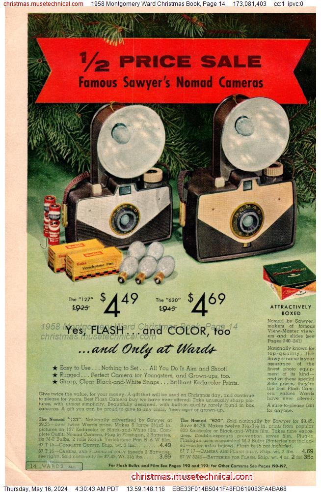 1958 Montgomery Ward Christmas Book, Page 14
