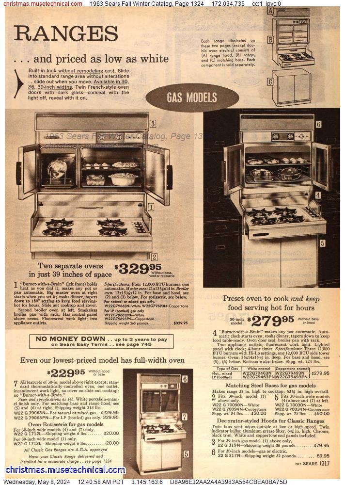 1963 Sears Fall Winter Catalog, Page 1324