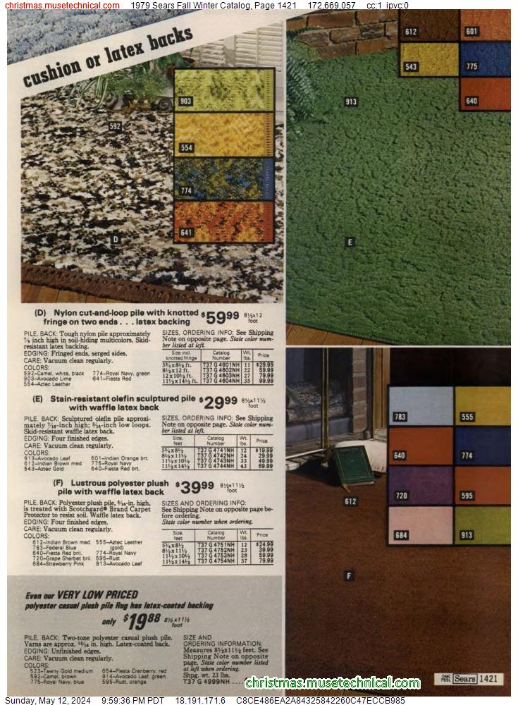 1979 Sears Fall Winter Catalog, Page 1421