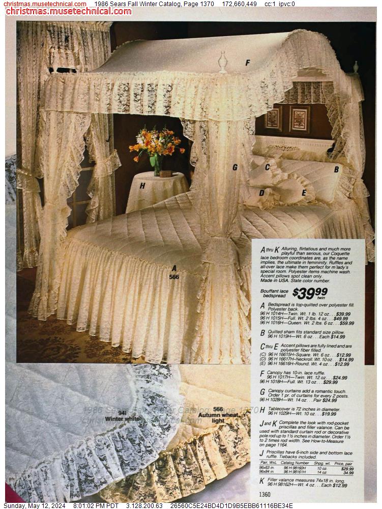1986 Sears Fall Winter Catalog, Page 1370