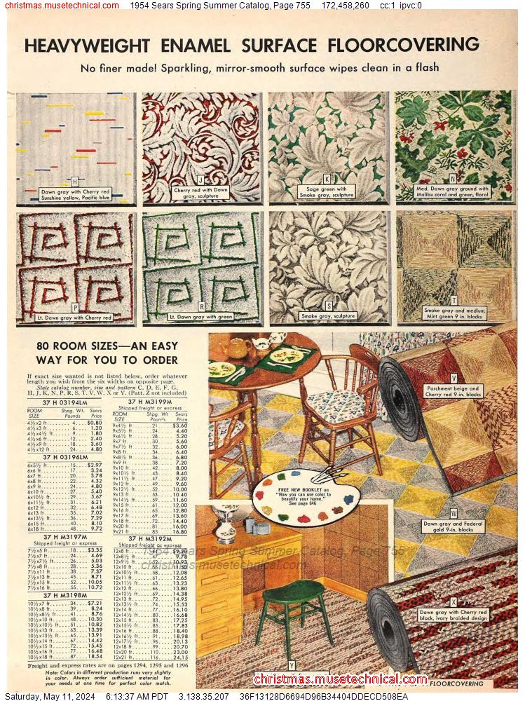 1954 Sears Spring Summer Catalog, Page 755