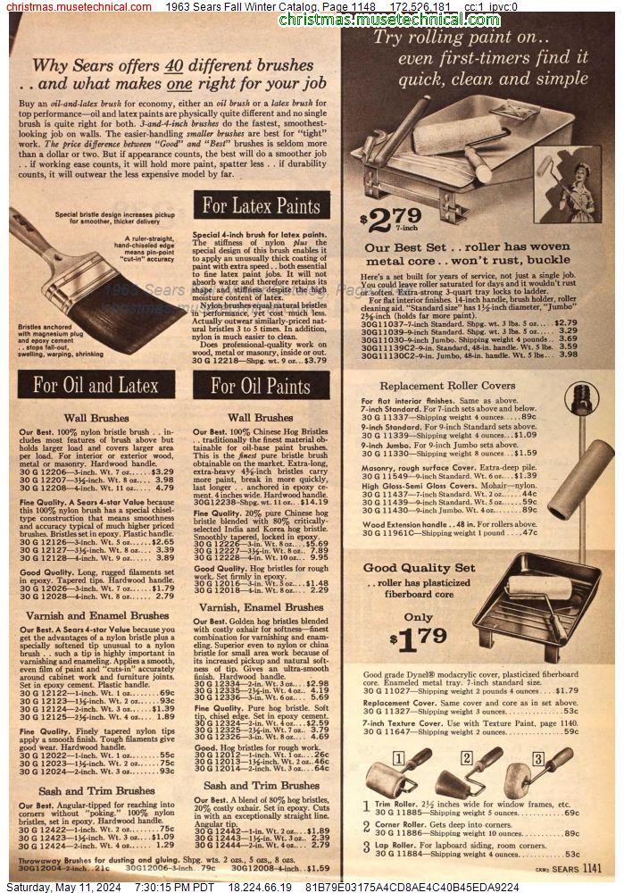 1963 Sears Fall Winter Catalog, Page 1148