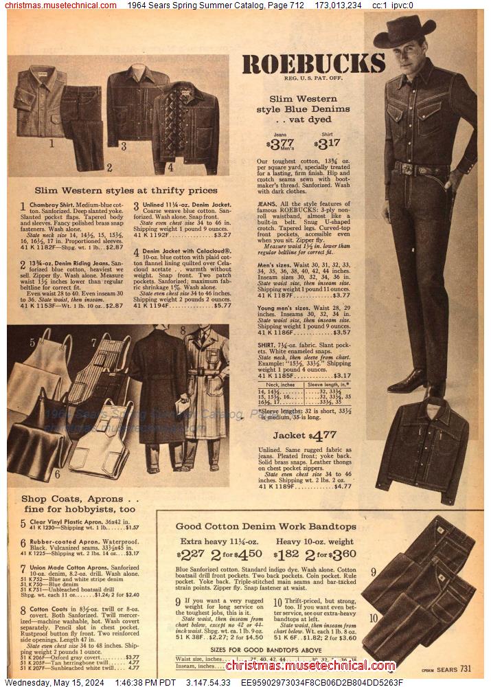 1964 Sears Spring Summer Catalog, Page 712