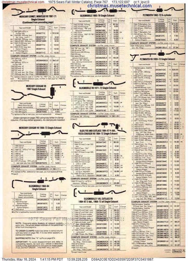 1975 Sears Fall Winter Catalog, Page 767