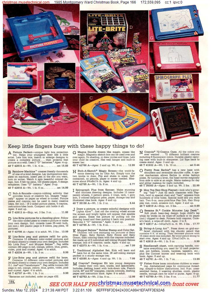 1985 Montgomery Ward Christmas Book, Page 166