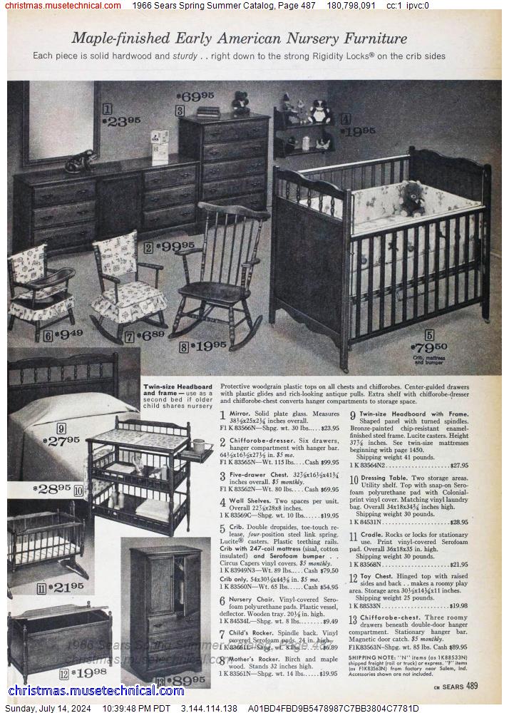1966 Sears Spring Summer Catalog, Page 487