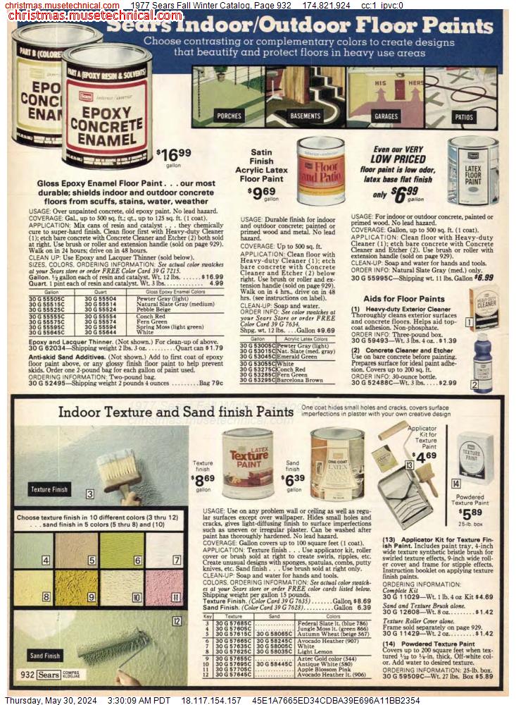 1977 Sears Fall Winter Catalog, Page 932