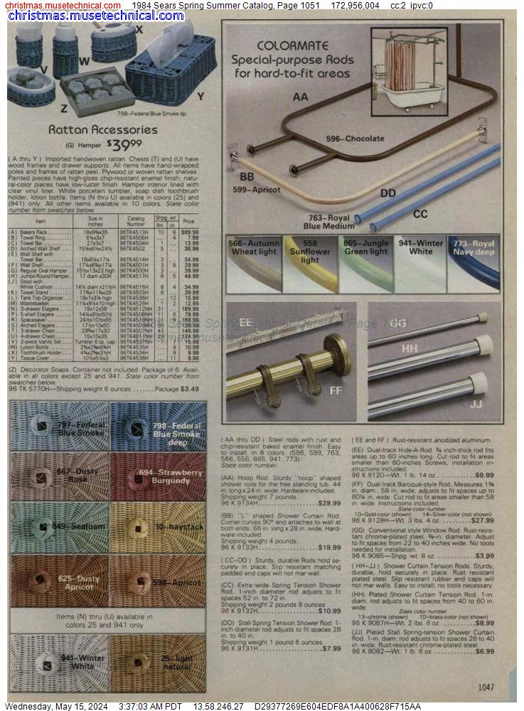1984 Sears Spring Summer Catalog, Page 1051