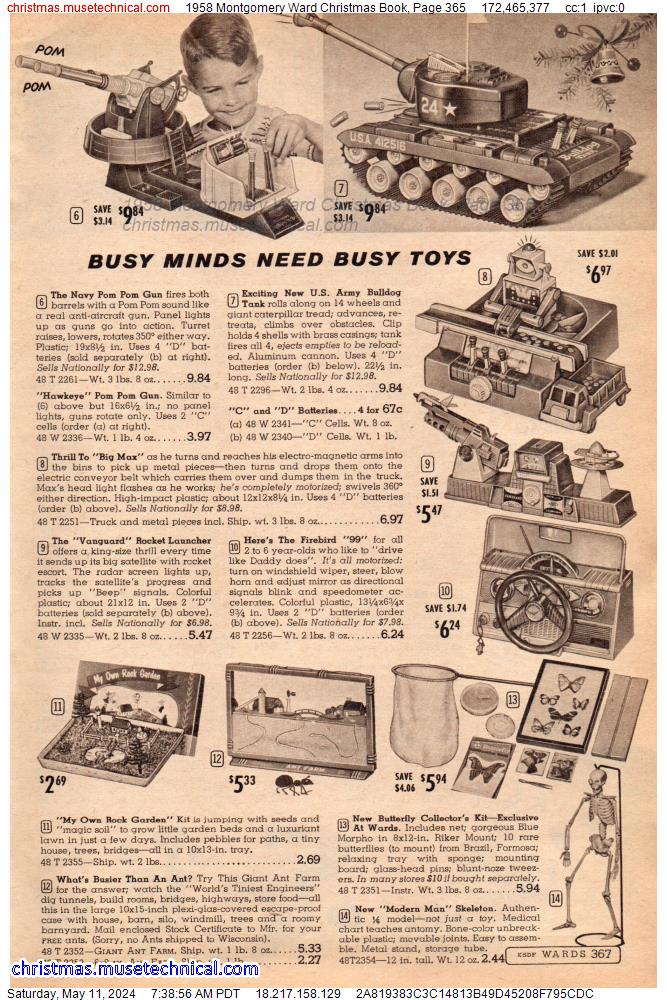1958 Montgomery Ward Christmas Book, Page 365