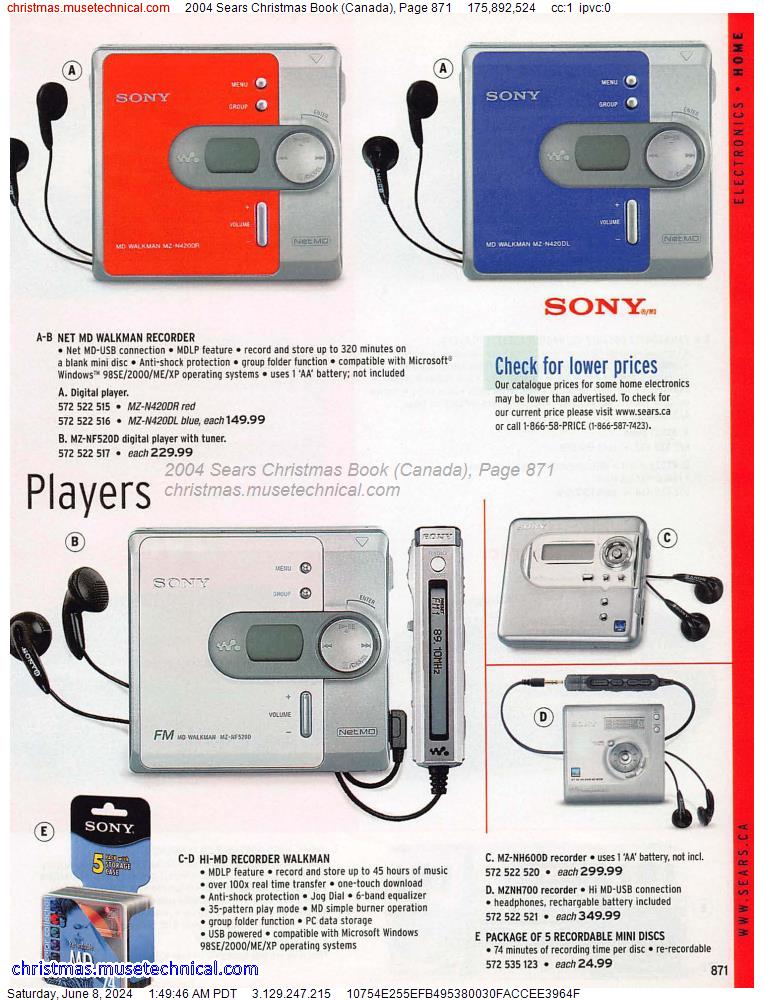 2004 Sears Christmas Book (Canada), Page 871