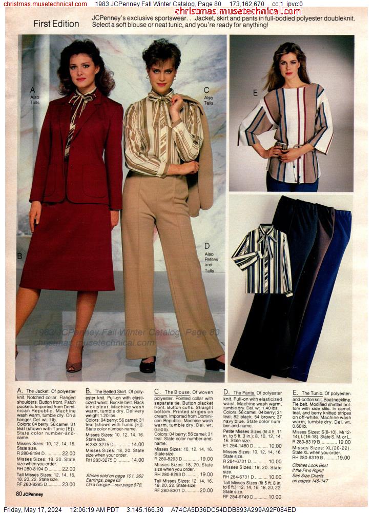 1983 JCPenney Fall Winter Catalog, Page 80