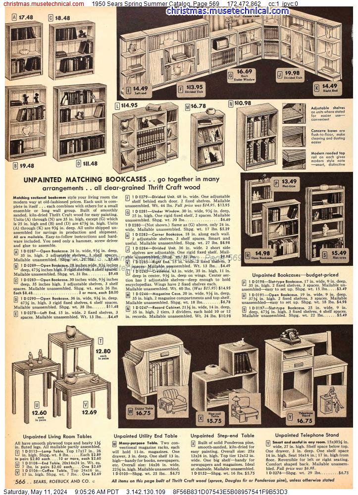 1950 Sears Spring Summer Catalog, Page 569
