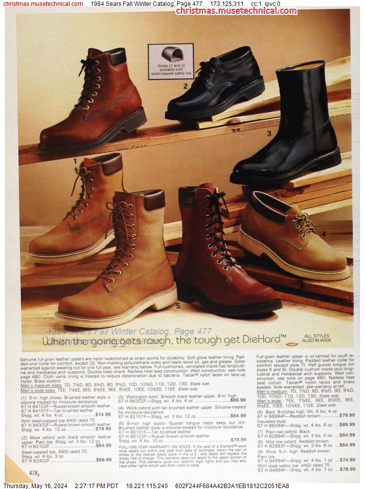 1984 Sears Fall Winter Catalog, Page 477
