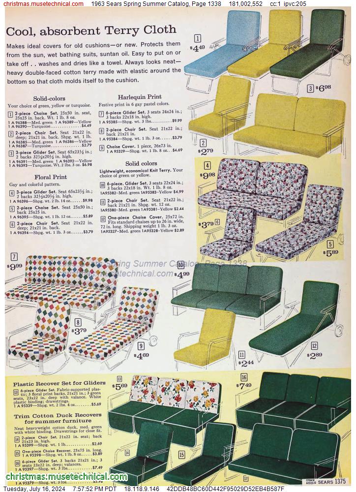 1963 Sears Spring Summer Catalog, Page 1338