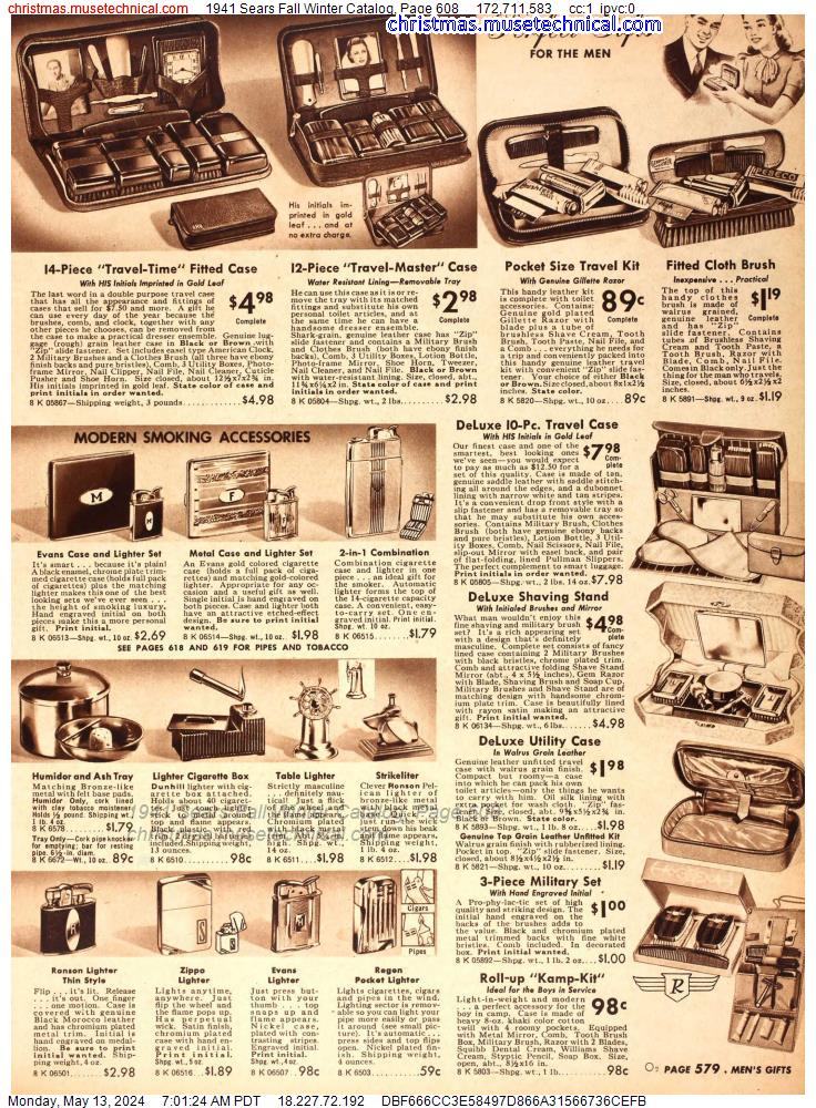 1941 Sears Fall Winter Catalog, Page 608