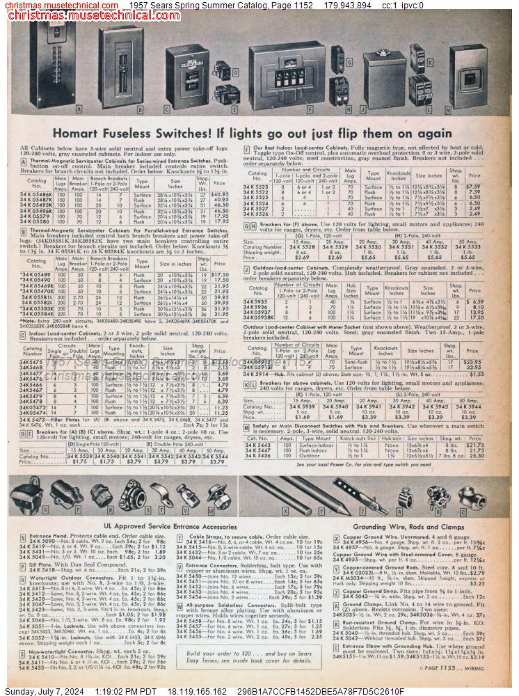 1957 Sears Spring Summer Catalog, Page 1152