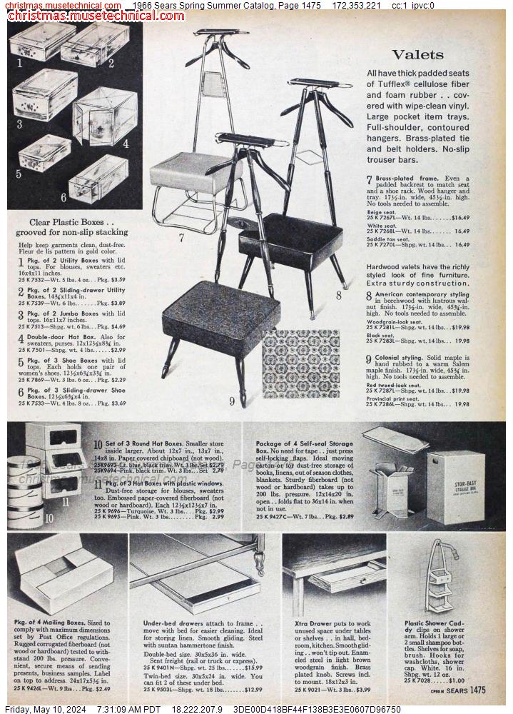 1966 Sears Spring Summer Catalog, Page 1475