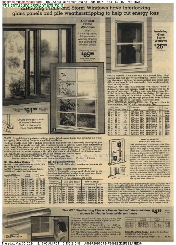 1979 Sears Fall Winter Catalog, Page 1006