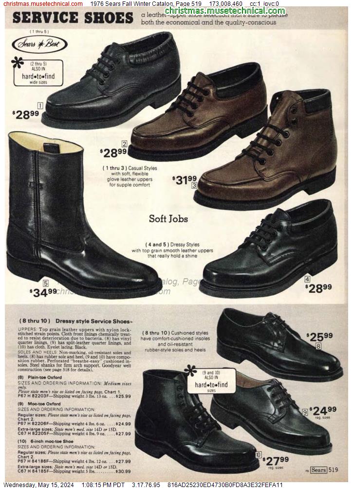 1976 Sears Fall Winter Catalog, Page 519