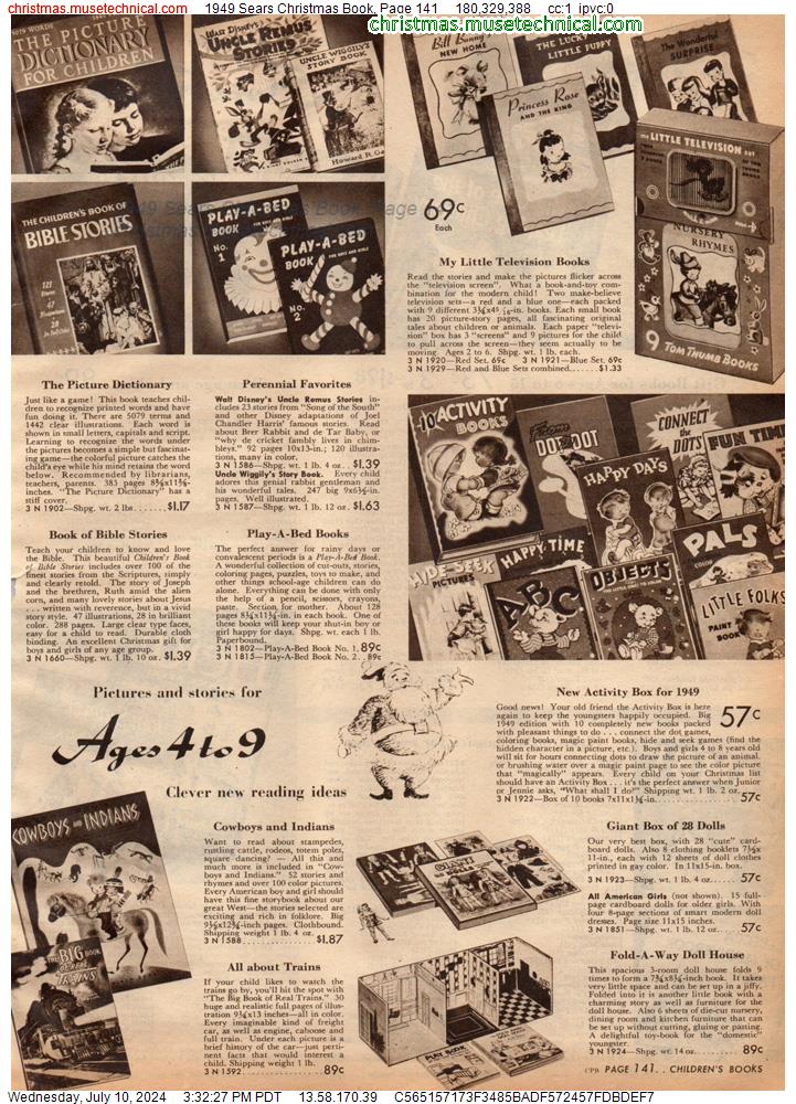 1949 Sears Christmas Book, Page 141