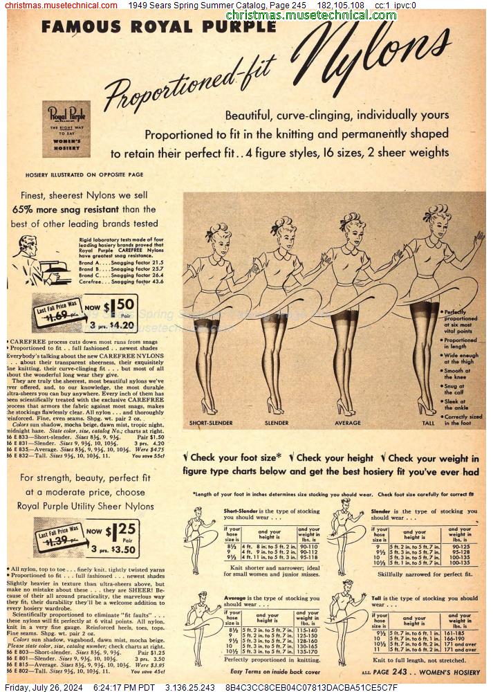 1949 Sears Spring Summer Catalog, Page 245