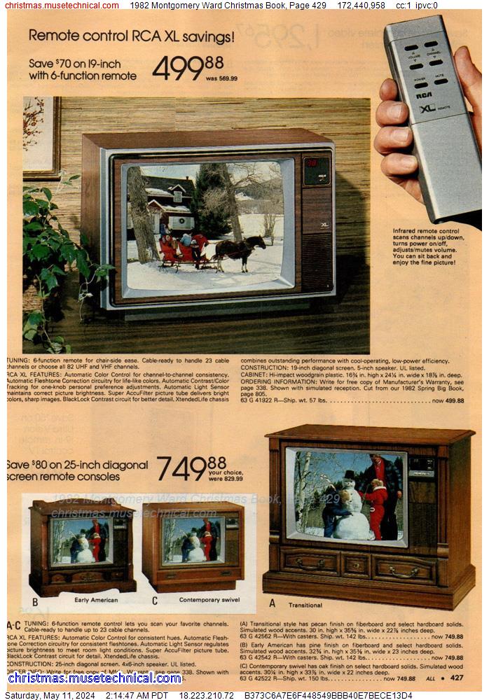 1982 Montgomery Ward Christmas Book, Page 429