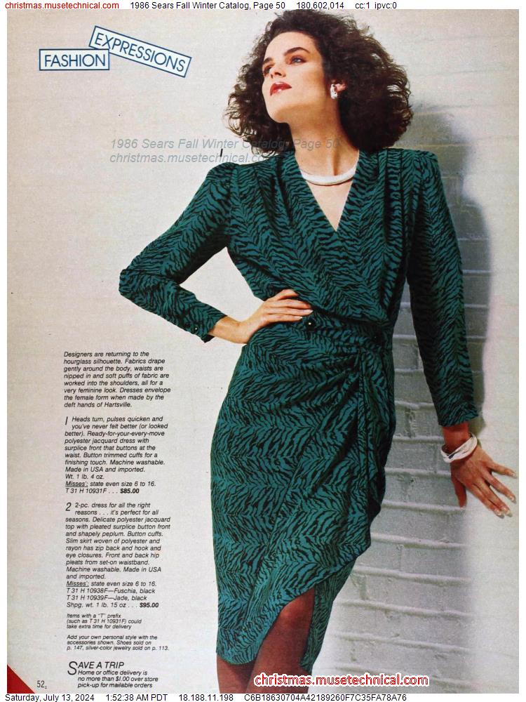 1986 Sears Fall Winter Catalog, Page 50