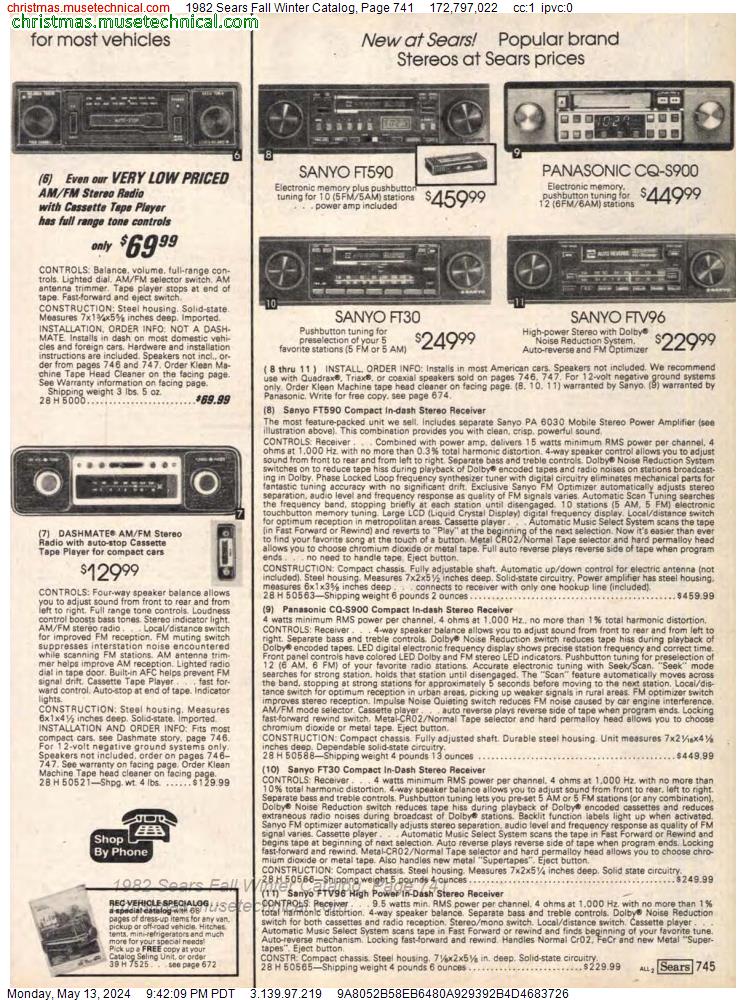 1982 Sears Fall Winter Catalog, Page 741
