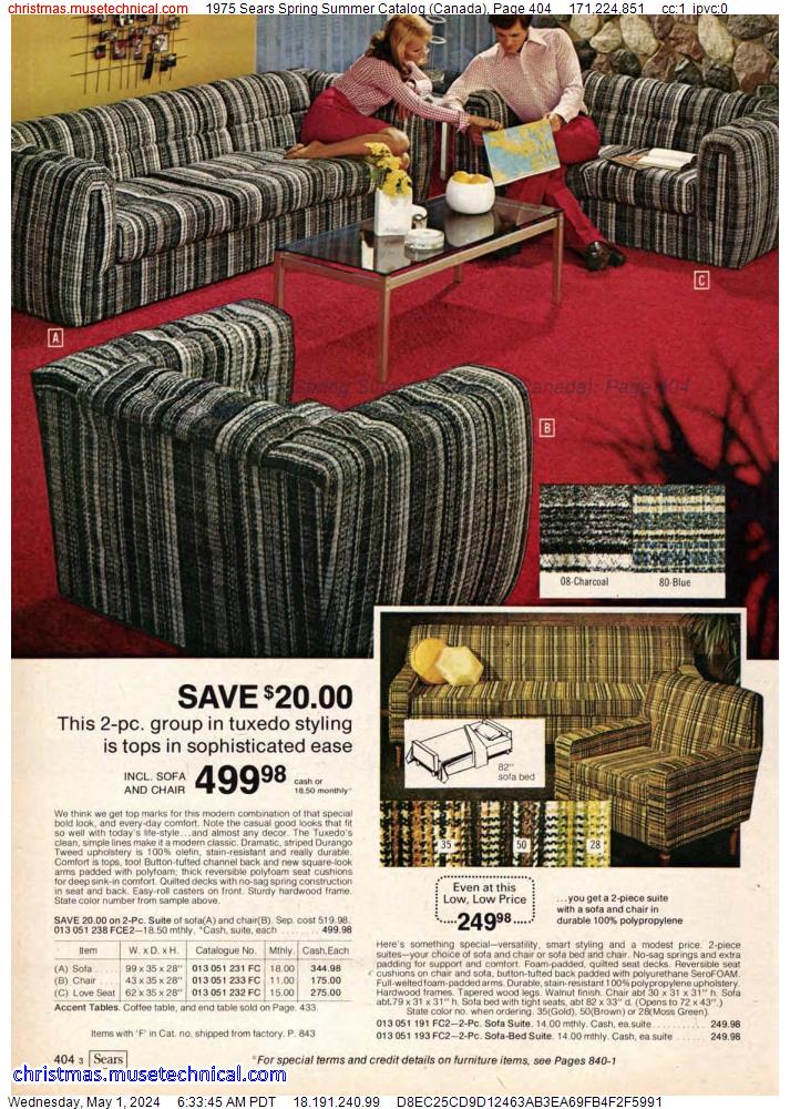 1975 Sears Spring Summer Catalog (Canada), Page 404