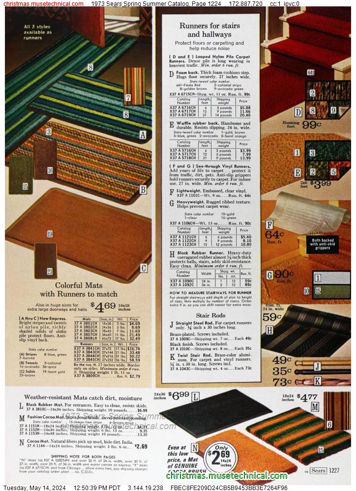 1973 Sears Spring Summer Catalog, Page 1224