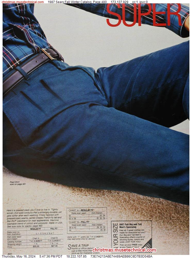 1987 Sears Fall Winter Catalog, Page 480