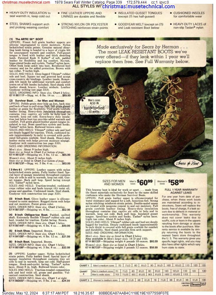 1978 Sears Fall Winter Catalog, Page 339